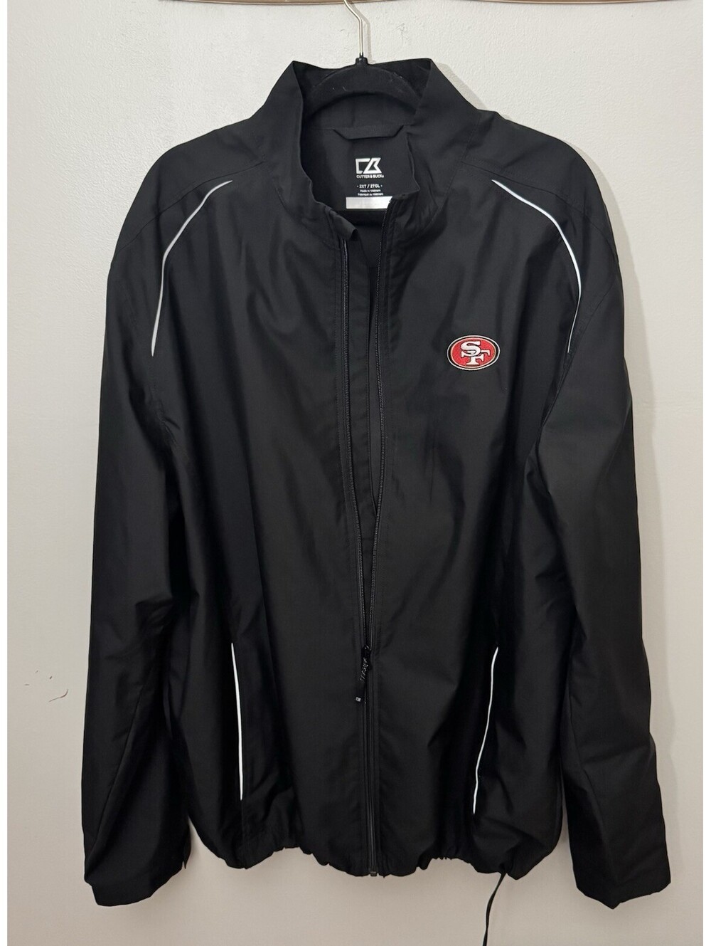 Cutter & Buck-San Francisco 49ers NFL Wind Breaker Jacket-2X-Tall-Full Zip